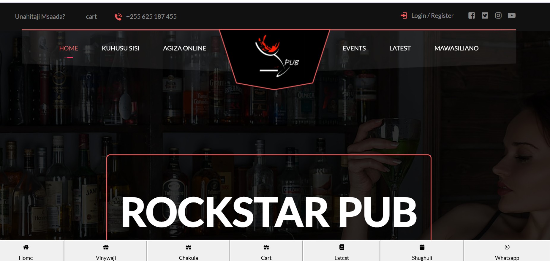 Bar & Pub website + POS